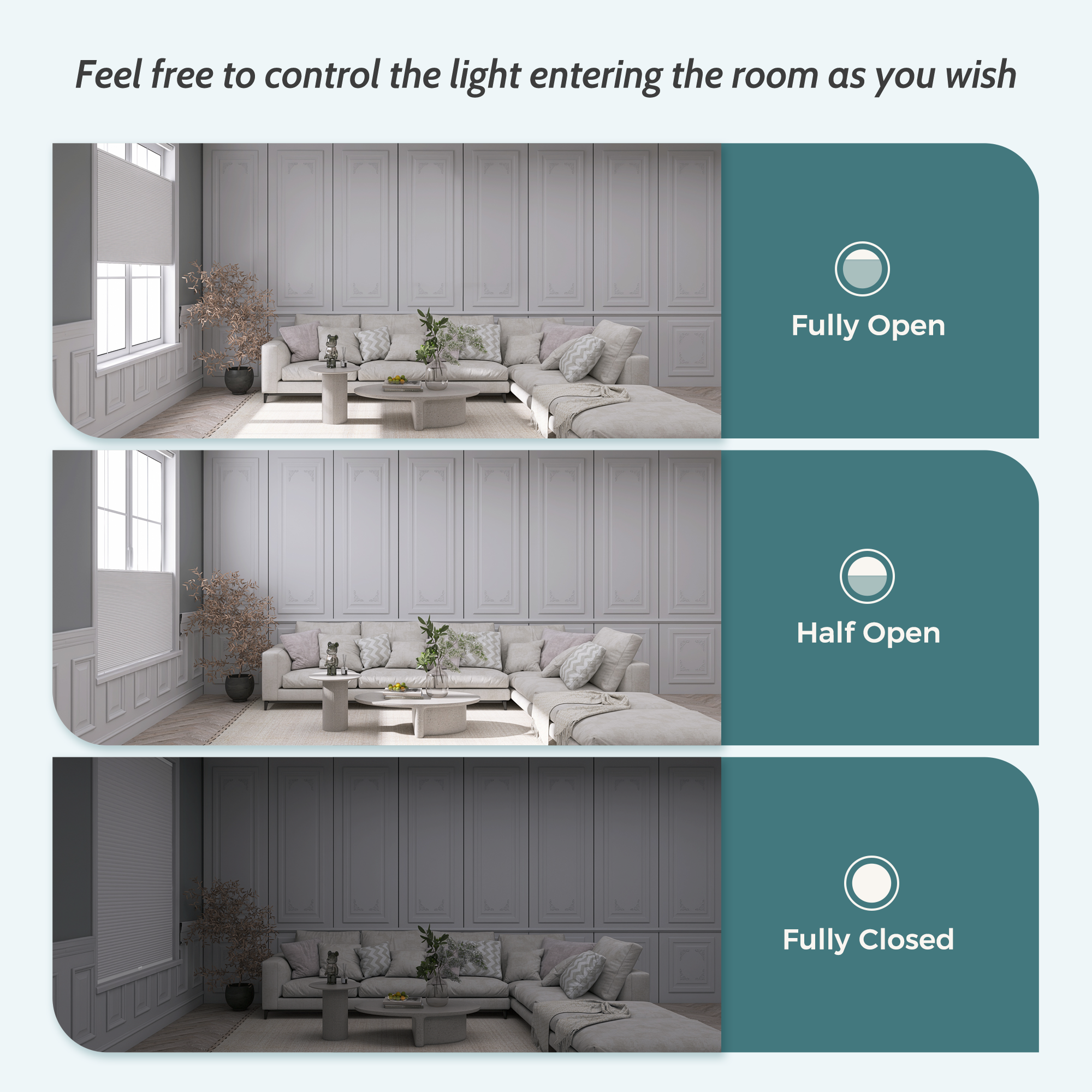 Top Down Bottom Up Blackout Cellular Shades