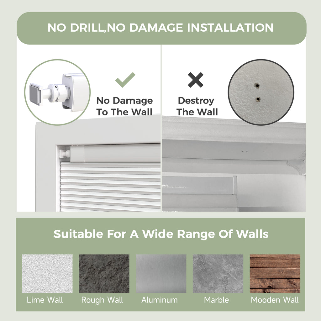 No Drill Day Night Cellular Shades