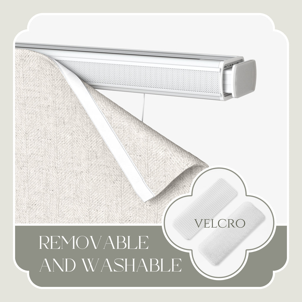 Linen Roman Shades | No Drill