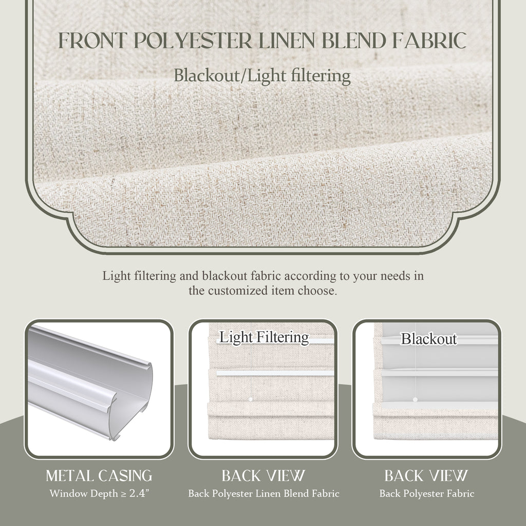 Linen Roman Shades | Drill