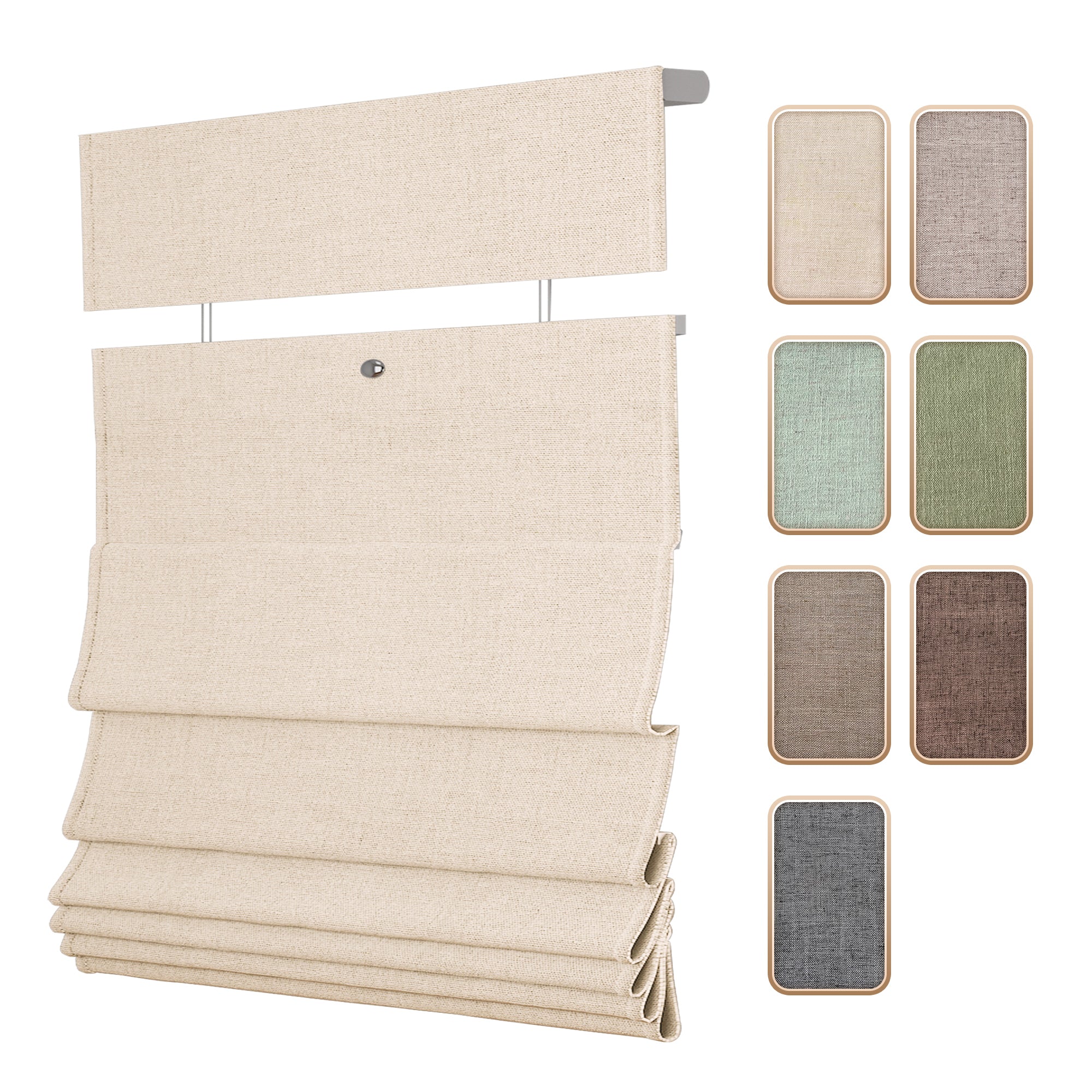 Top Down Bottom Up Linen Roman Shades