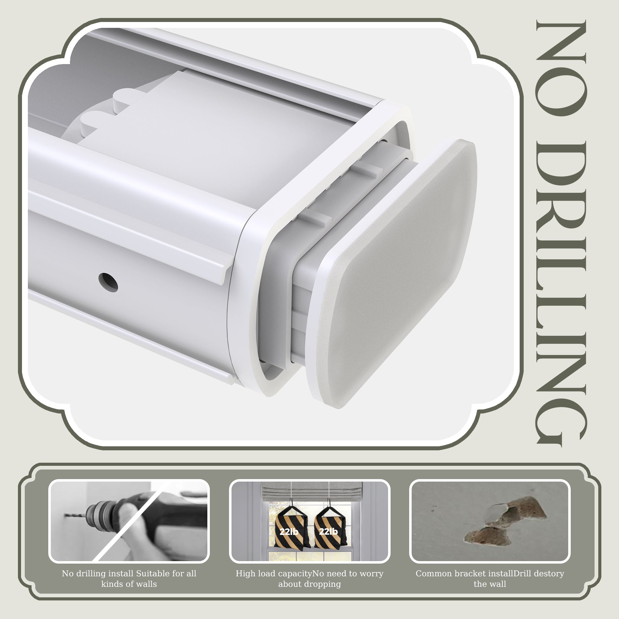 Linen Roman Shades | No Drill