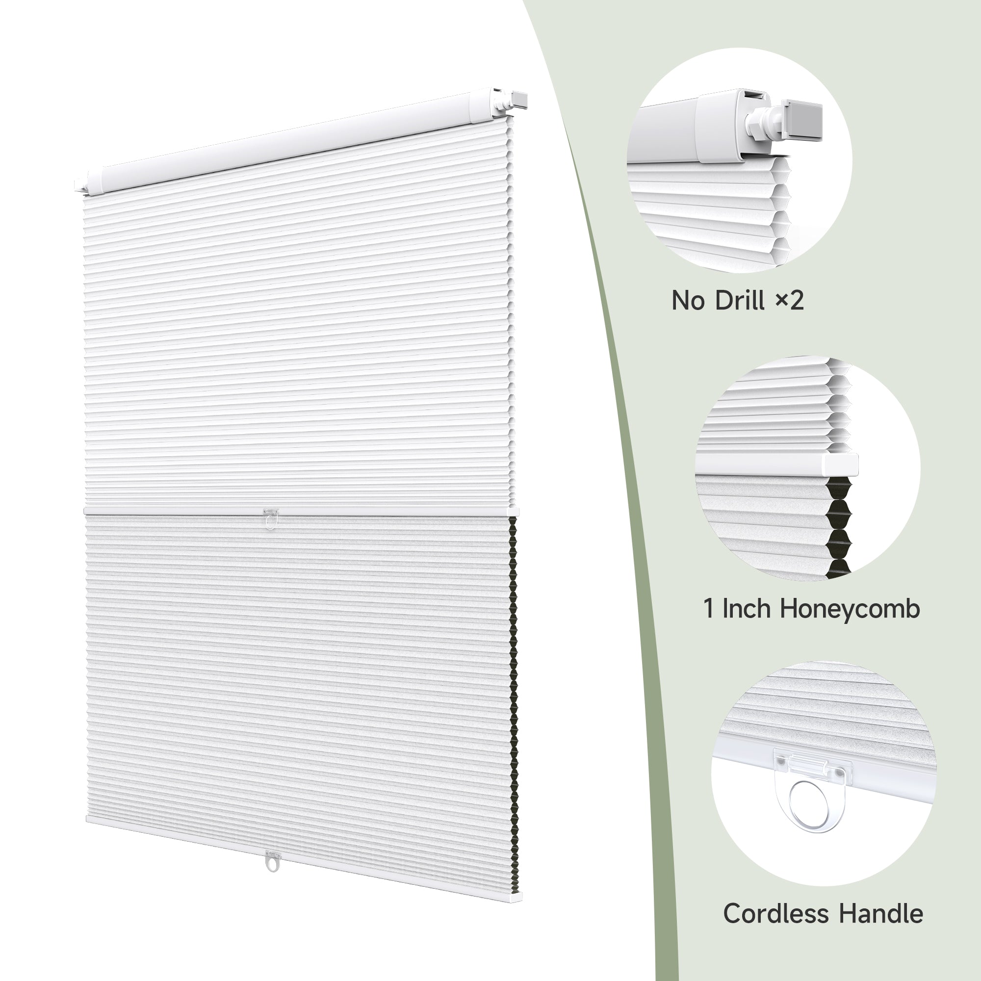 No Drill Day Night Cellular Shades