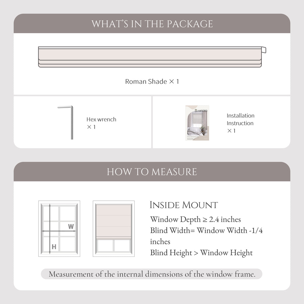 Cordless Roman Shades | No Drill
