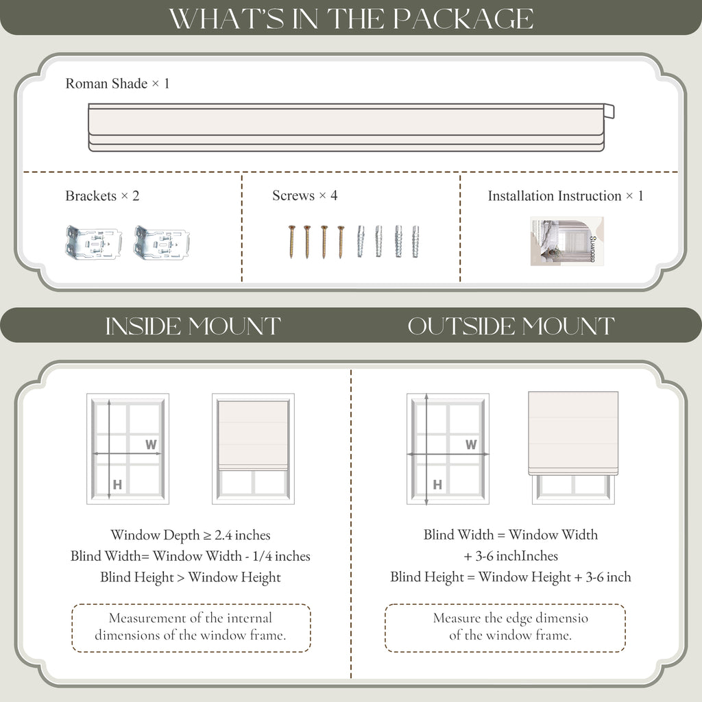 Linen Roman Shades | Drill