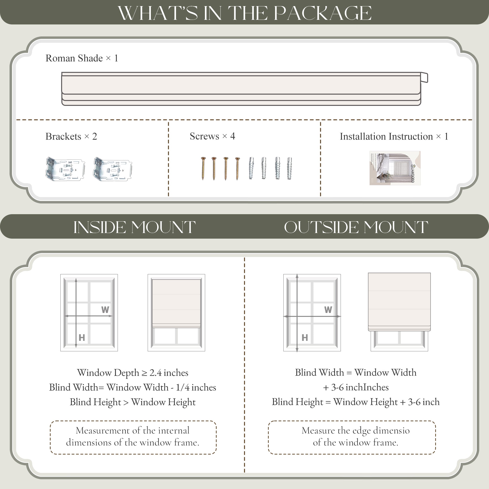 Linen Roman Shades | Drill