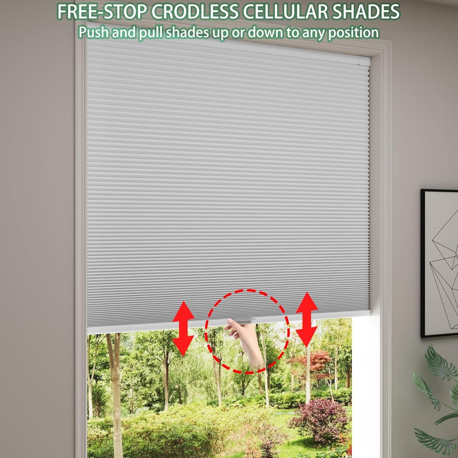 No Drill No Tools Cellular Shades  | Blackout