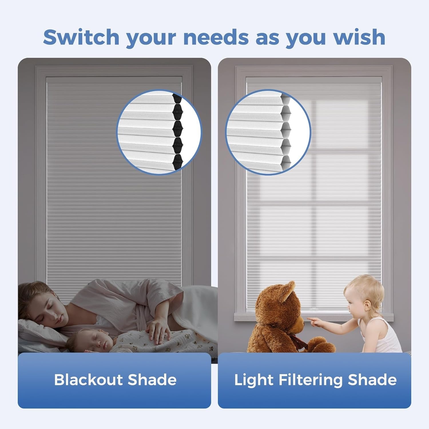 Cordless Cellular Shades | Light Filtering