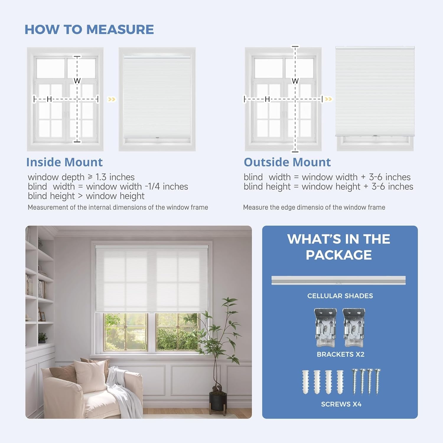 Cordless Cellular Shades | Light Filtering