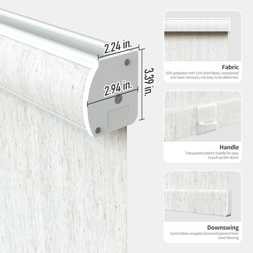 Linen Roller Shades | Blackout