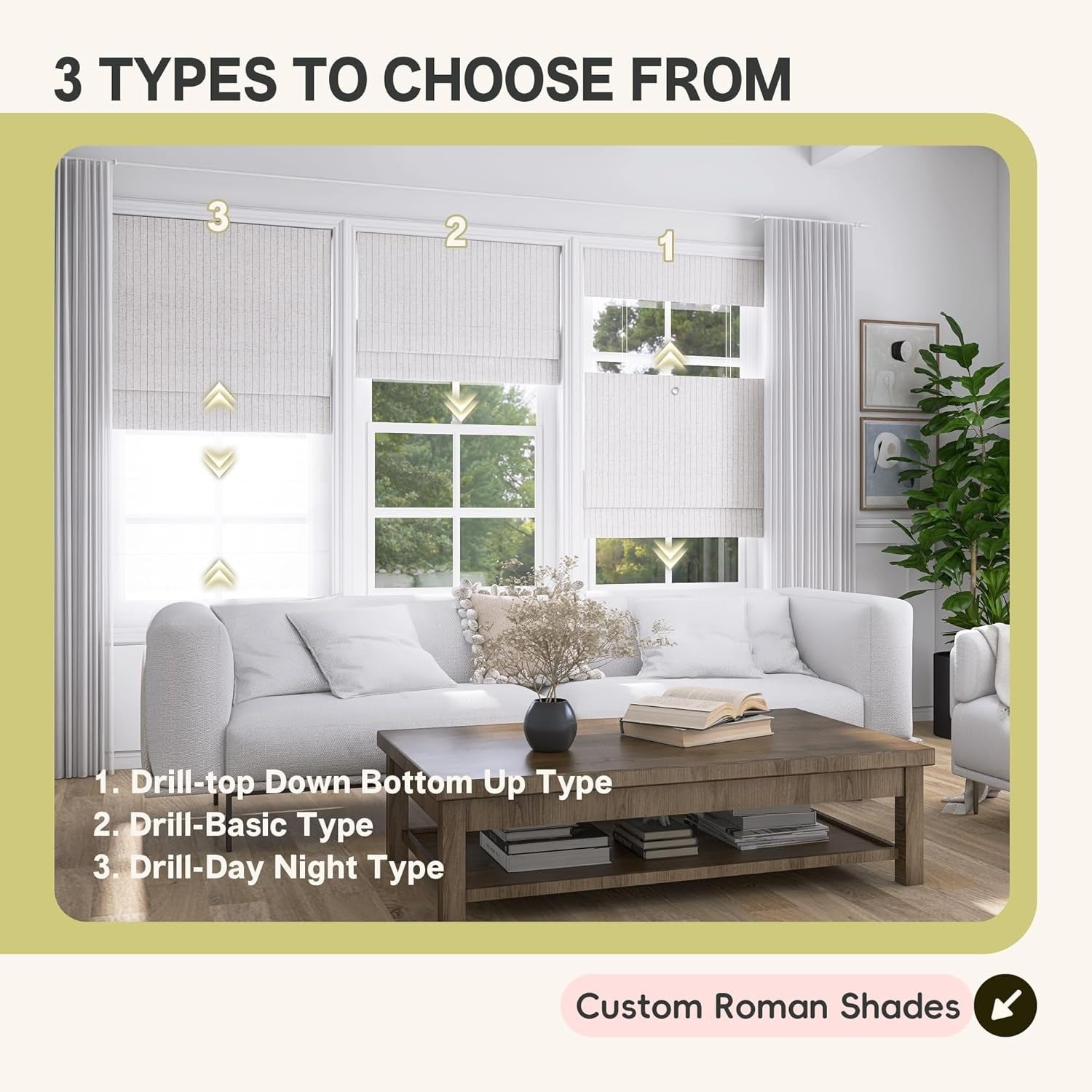 Cordless Roman Shades