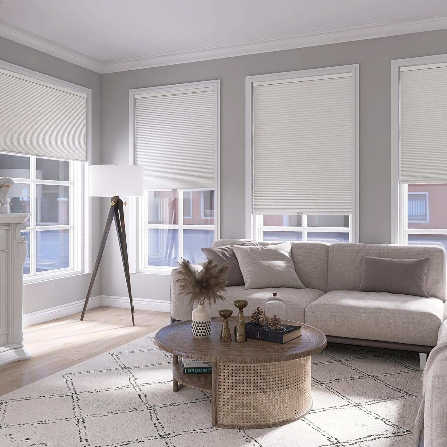 No Drill Cordless Cellular Shades