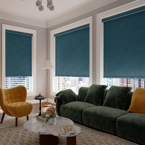 Cordless Linen Roller Shades | Blackout