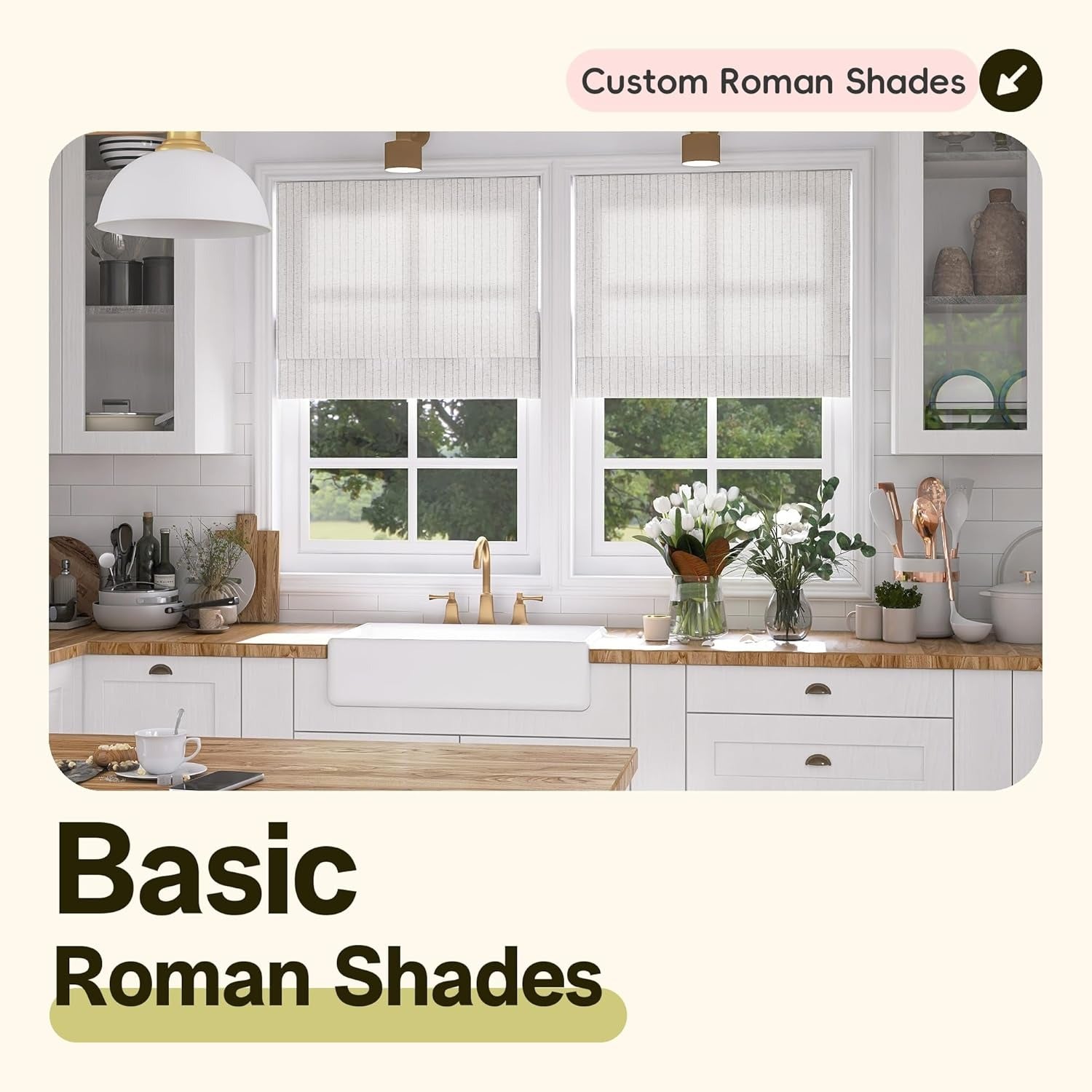 Cordless Roman Shades