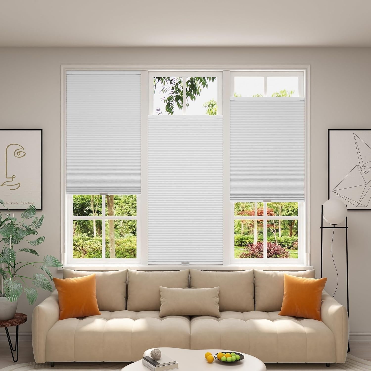 No Drill No Tools Cellular Shades  | Blackout