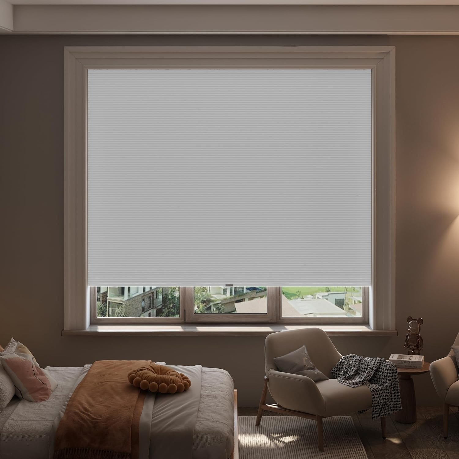 No Drill No Tools Cellular Shades  | Blackout