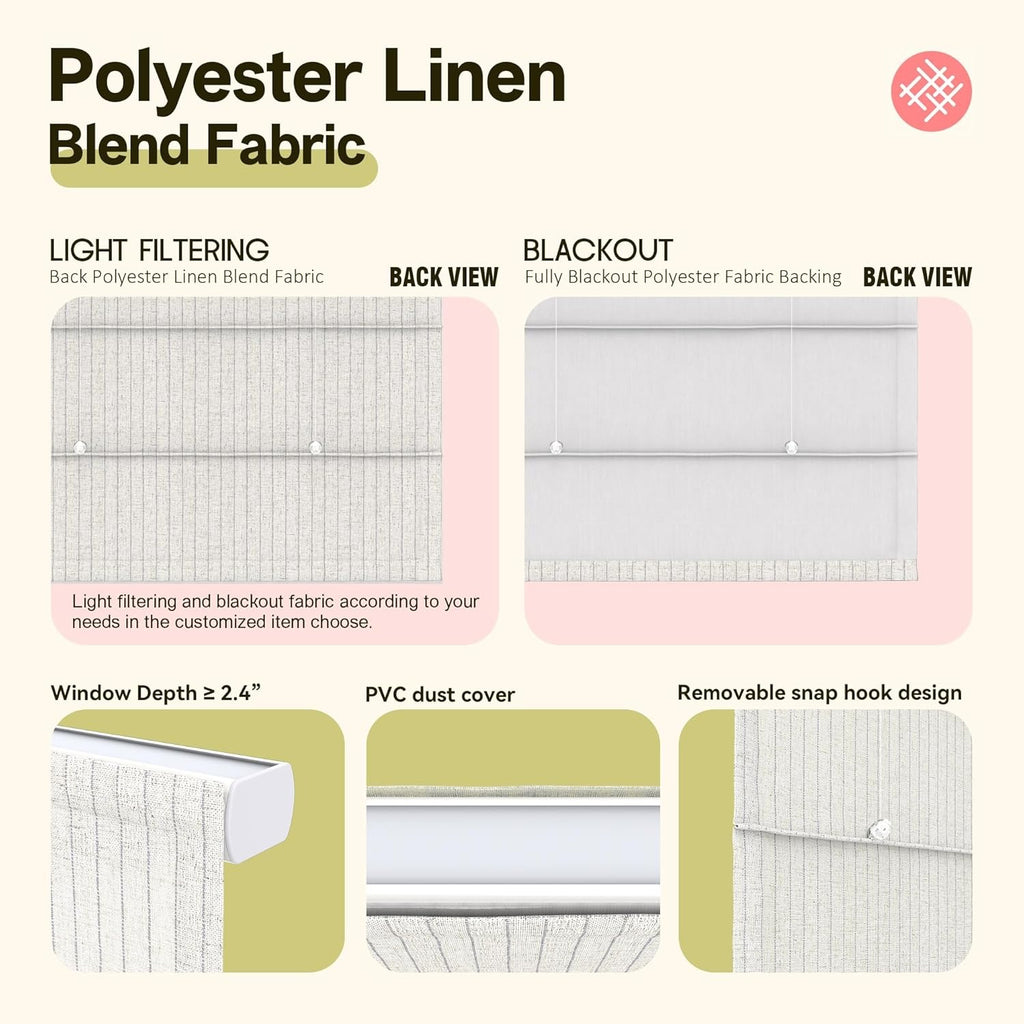 Cordless Roman Shades